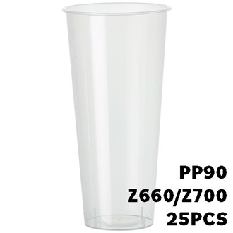 PP90-Z660/Z700 CN 22oz Natural Hard Takeaway Cup 25pcs