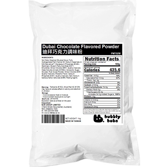 Bubbly Boba Dubai Chocolate Flavored Powder 1kg