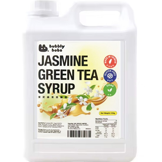 Bubbly Boba Jasmine Green Tea Syrup 2.5kg